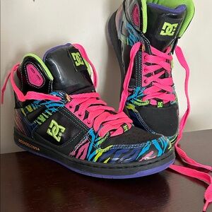DC Women's Sneakers - Black, Pink, Blue, Green - size 8 - excellent condition
